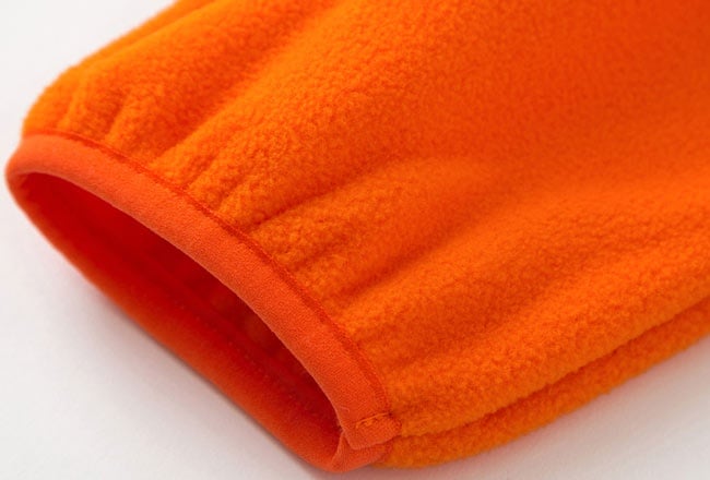 Basic Zip Up Polar Fleece Orange Hoodie