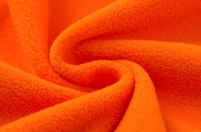 Basic Zip Up Polar Fleece Orange Hoodie