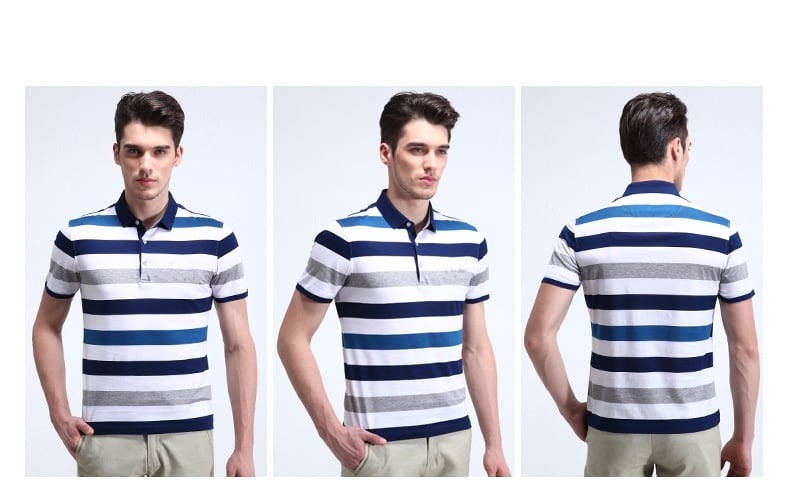 100% cotton custom yarn dyed mens polo shirt wholesale