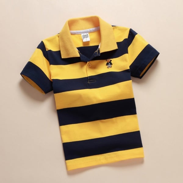 Wholesale stripe  leisure cotton polo shirt for boys