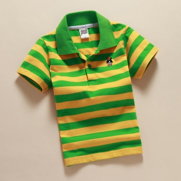 Wholesale stripe  leisure cotton polo shirt for boys