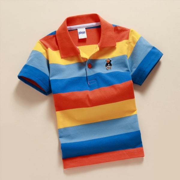 Wholesale stripe  leisure cotton polo shirt for boys