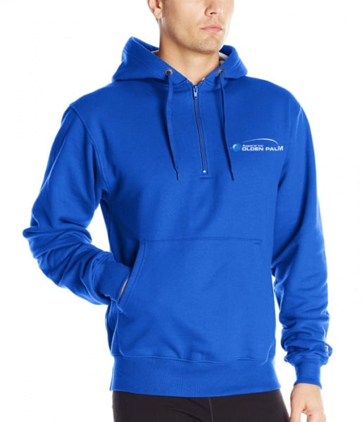 Men Heavy Weight Quarter Zip Fleece Hoodies