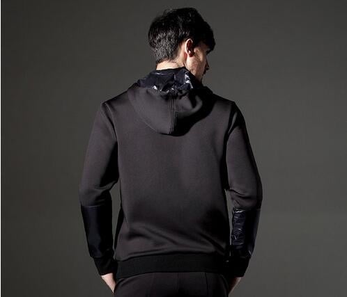 space cotton plain xxl black pullover hoodie