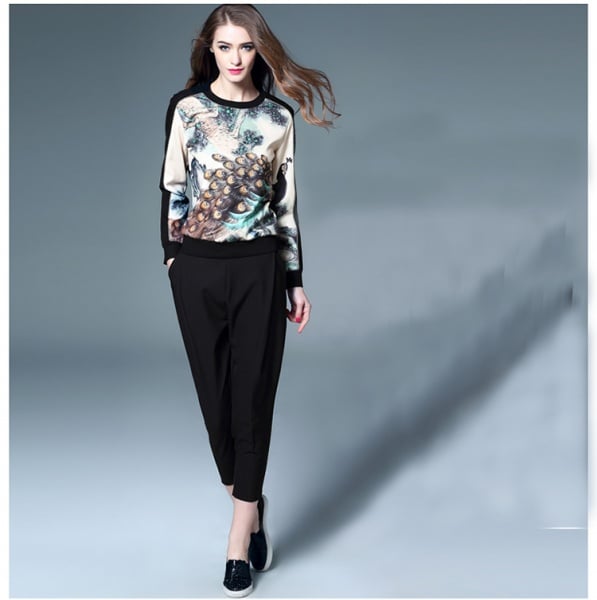 100%cotton women printing sweat shirt.