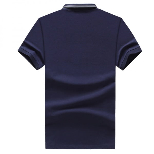 Custom made buttonless zipper collar polo shirt