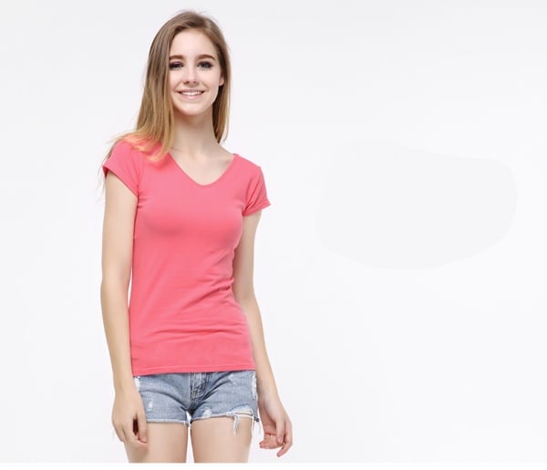 Wholesale Women Girl v neck t-shirt