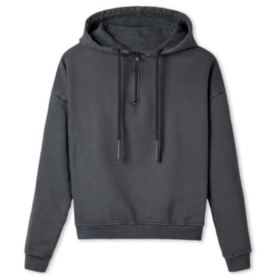 Combination Color Zip Up Men Fleece Hoodie