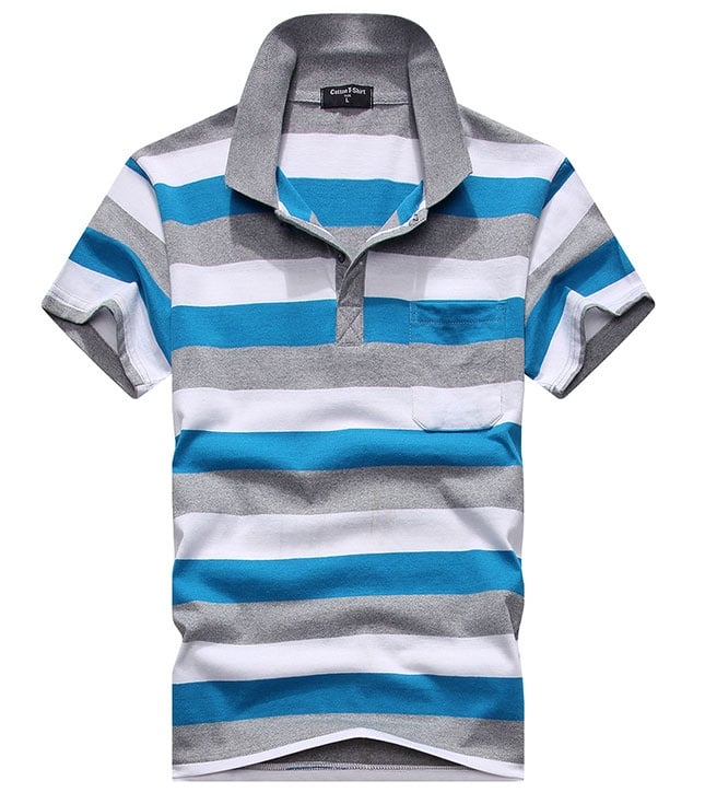 New Fashion Striped Bulk Men Polo Shirt
