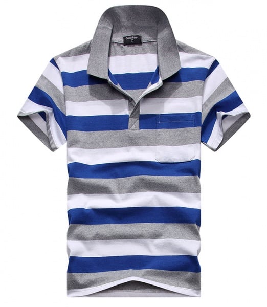 New Fashion Striped Bulk Men Polo Shirt