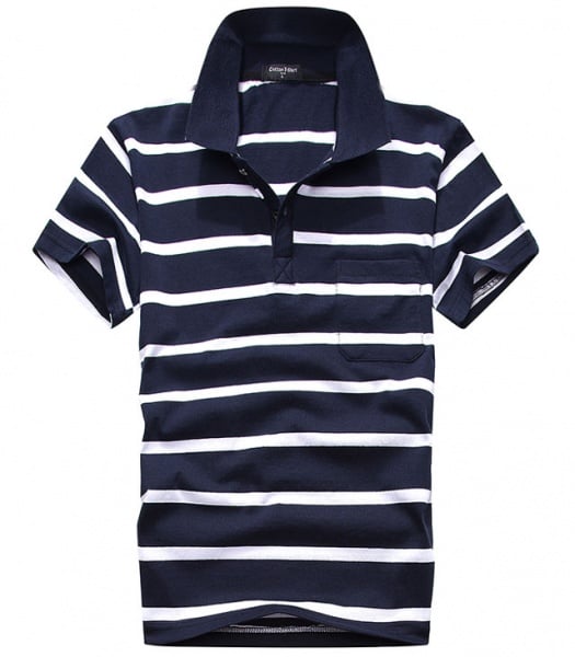 New Fashion Striped Bulk Men Polo Shirt