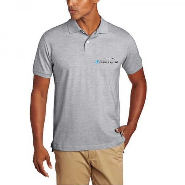 Mens Solid Polo Shirt With Small embroidered Logo