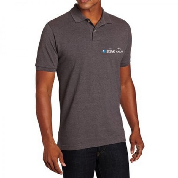 Mens Solid Polo Shirt With Small embroidered Logo