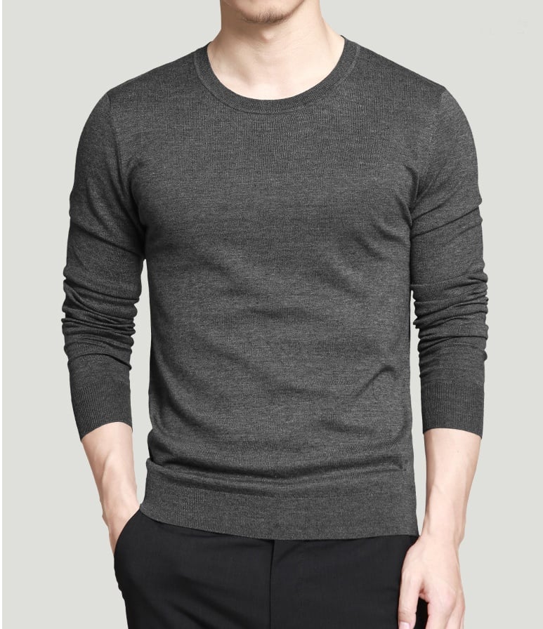 Premium quality fashional long sleeve black t shirt