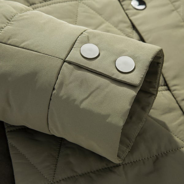 Mens light color cotton-padded long winter coats